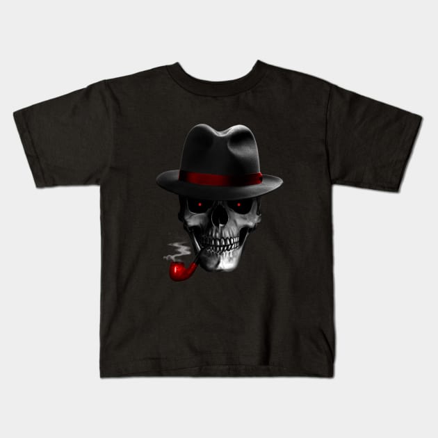 Skull Mafia Kids T-Shirt by opawapo